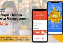 Pembayaran SPayLater Shopee Melalui Aplikasi New Livin' by Mandiri