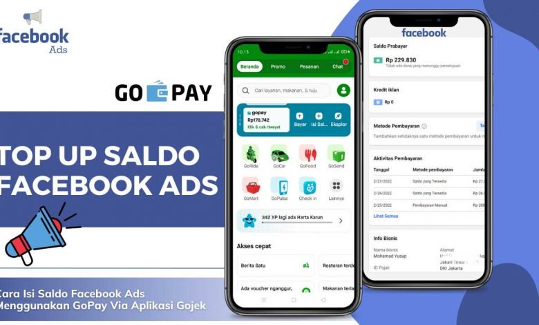Cara Isi Saldo Facebook Ads Menggunakan GoPay Via Aplikasi Gojek