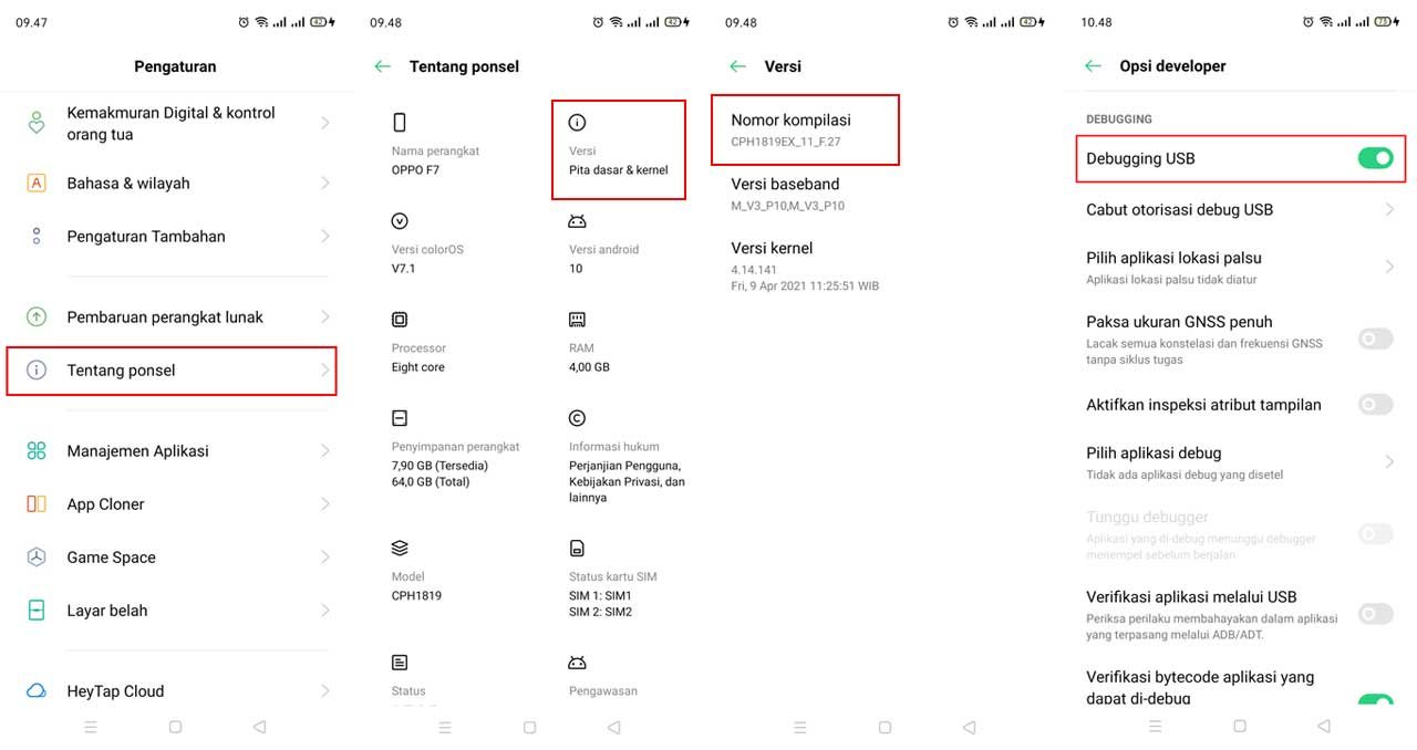 Langkah Menampilkan Opsi Developer Untuk Mengaktifkan Debugging USB Pada HP Oppo Android Versi 10 Langkah Menampilkan Opsi Developer Untuk Mengaktifkan Debugging USB Pada HP Oppo Android Versi 10