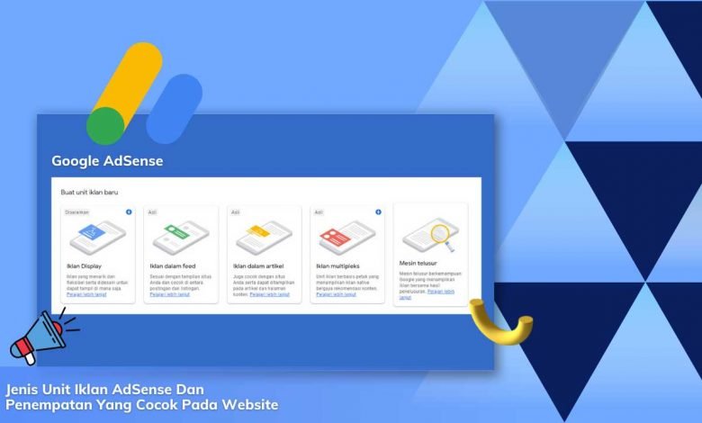 Jenis Unit Iklan Adsense Dan Penempatan Yang Cocok Pada Website