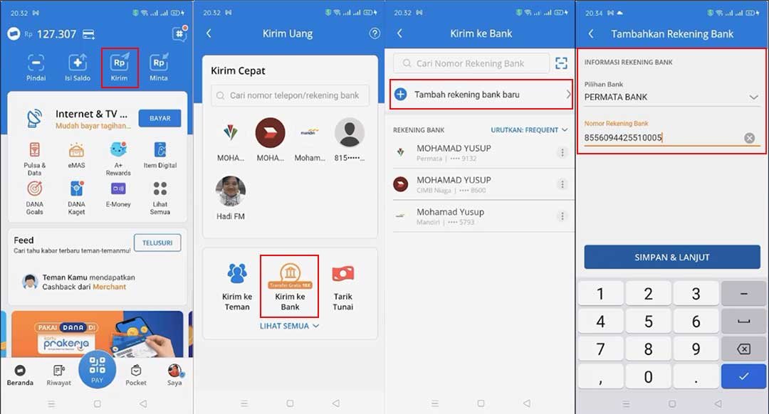 Langkah Pada Aplikasi Dompet DANA Langkah Pada Aplikasi Dompet DANA