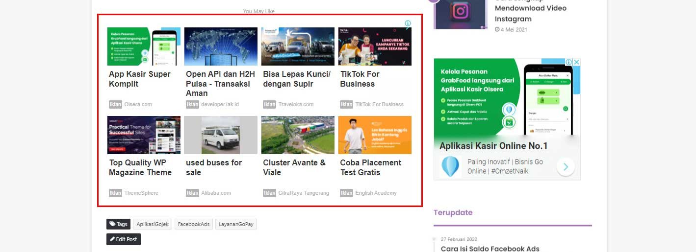 Unit Menu Iklan Multipleks, Iklan Matched Content Adsense mirip Related Post Unit Menu Iklan Multipleks, Iklan Matched Content Adsense mirip Related Post